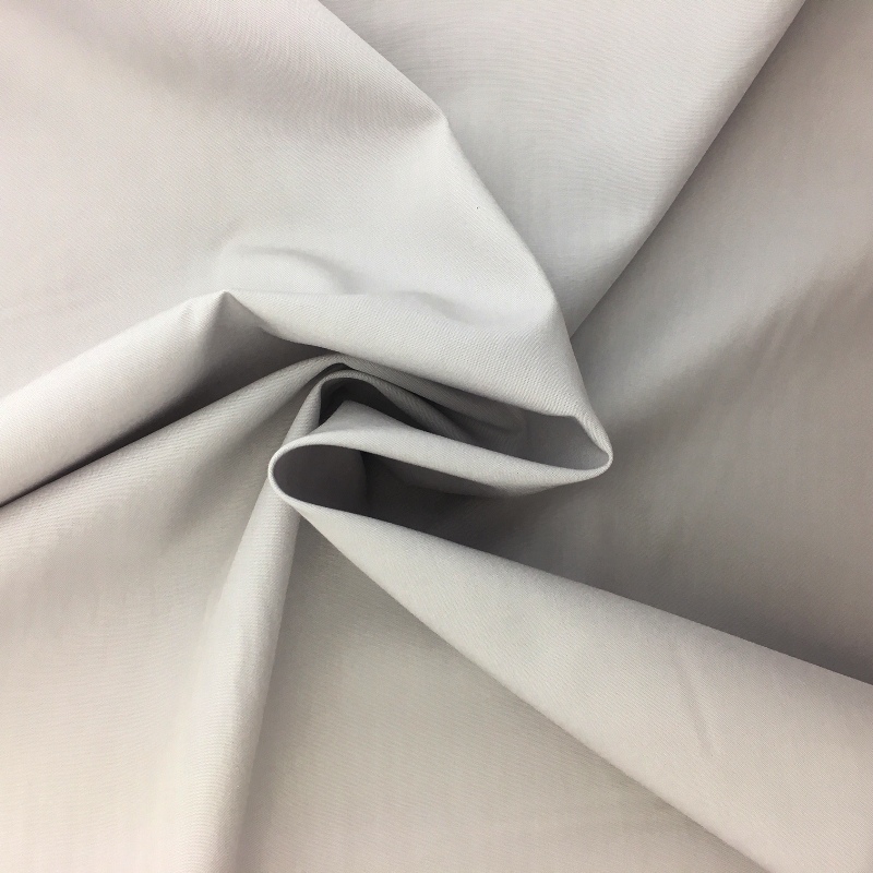 100% Plain Cotton Poplin Fabric - LIGHT GREY